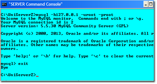 Server Command Console