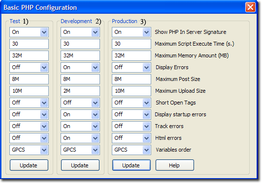 PHP Basic configuration